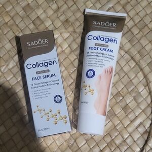 Collagen Face Serum and Foot Cream Set